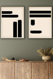 Wallity Huhu200 Cuadros Decorativos Enmarcados 50 x 70 cm (2 Piezas)